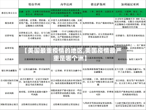 【美国最重疫情的地区,美国疫情最严重是哪个洲】-第1张图片