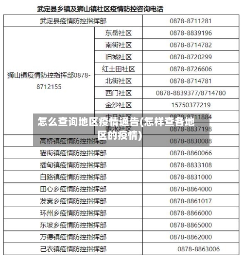 怎么查询地区疫情通告(怎样查各地区的疫情)-第2张图片